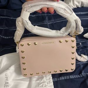 Mk Ginny leather soft pink crossbody